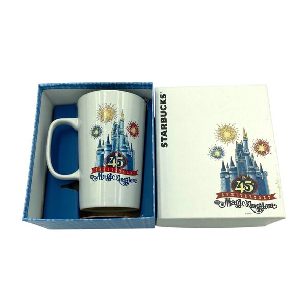 Starbucks & Disney World 45th Anniversary Magic Kingdom Ceramic Coffee Mug NIB - Picture 1 of 10